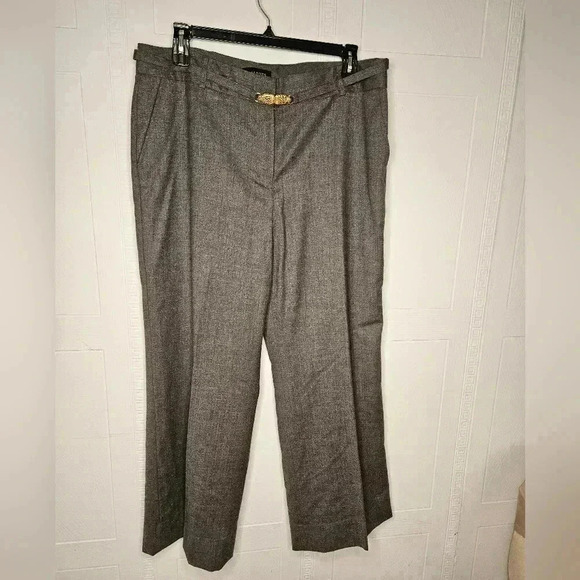 Talbots Heritage Womens Plus Gray Wool Lined Trouser Pant Straight Leg 18 EUC - Picture 1 of 15